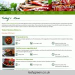 Leafy Green menu