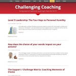 Challenging Coaching blog page